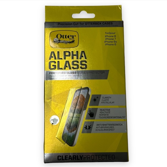New Otterbox Alpha Glass iPhone Screen Protector 6 6S 7 8 - Picture 1 of 2